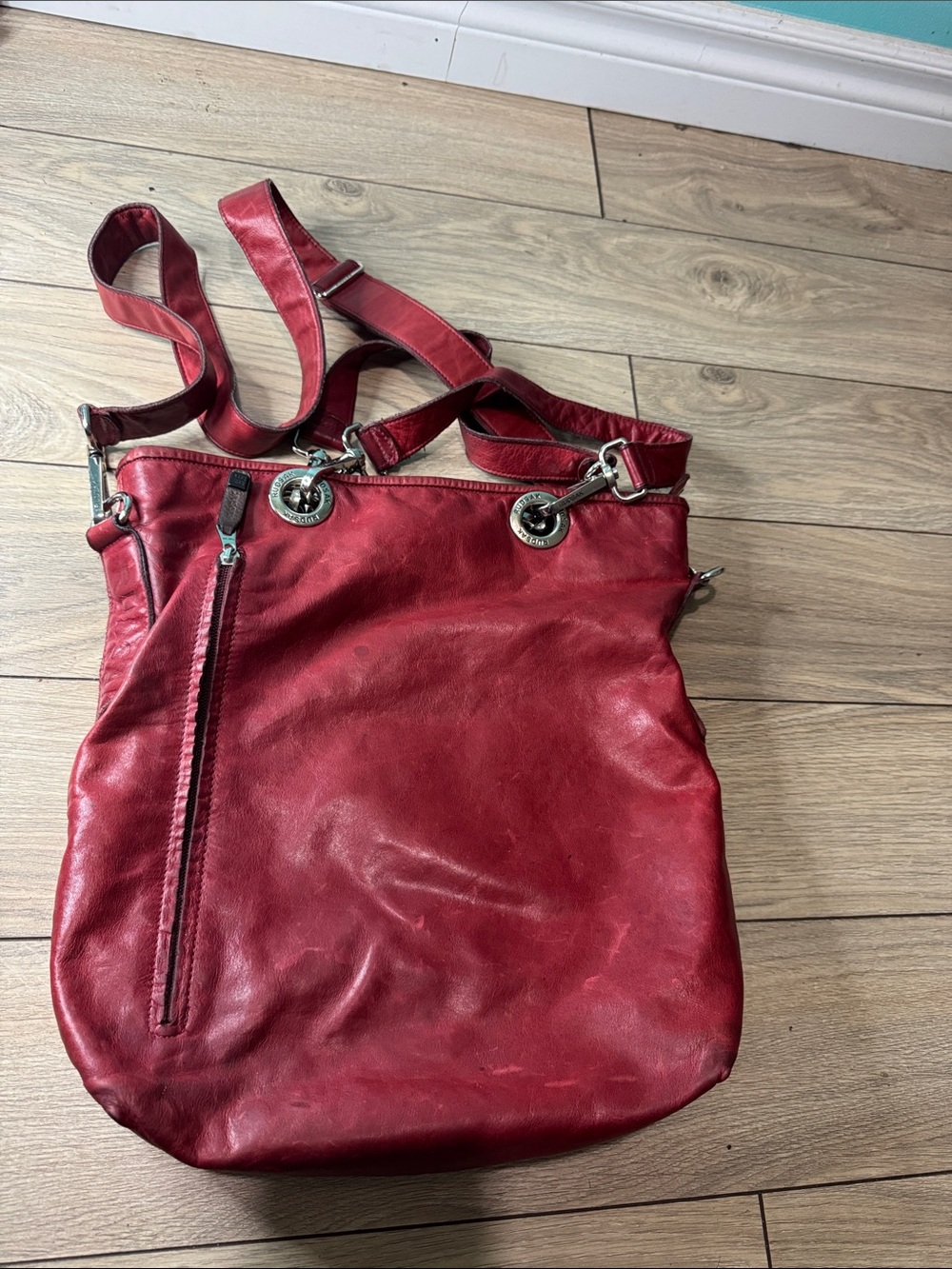 Rudsak  Red Leather Crossbody Tote